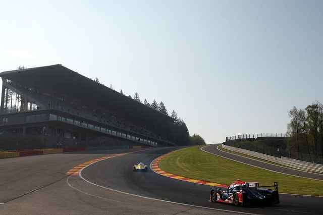 Svingen Eau Rouge på racerbanen Spa-Francorchamps