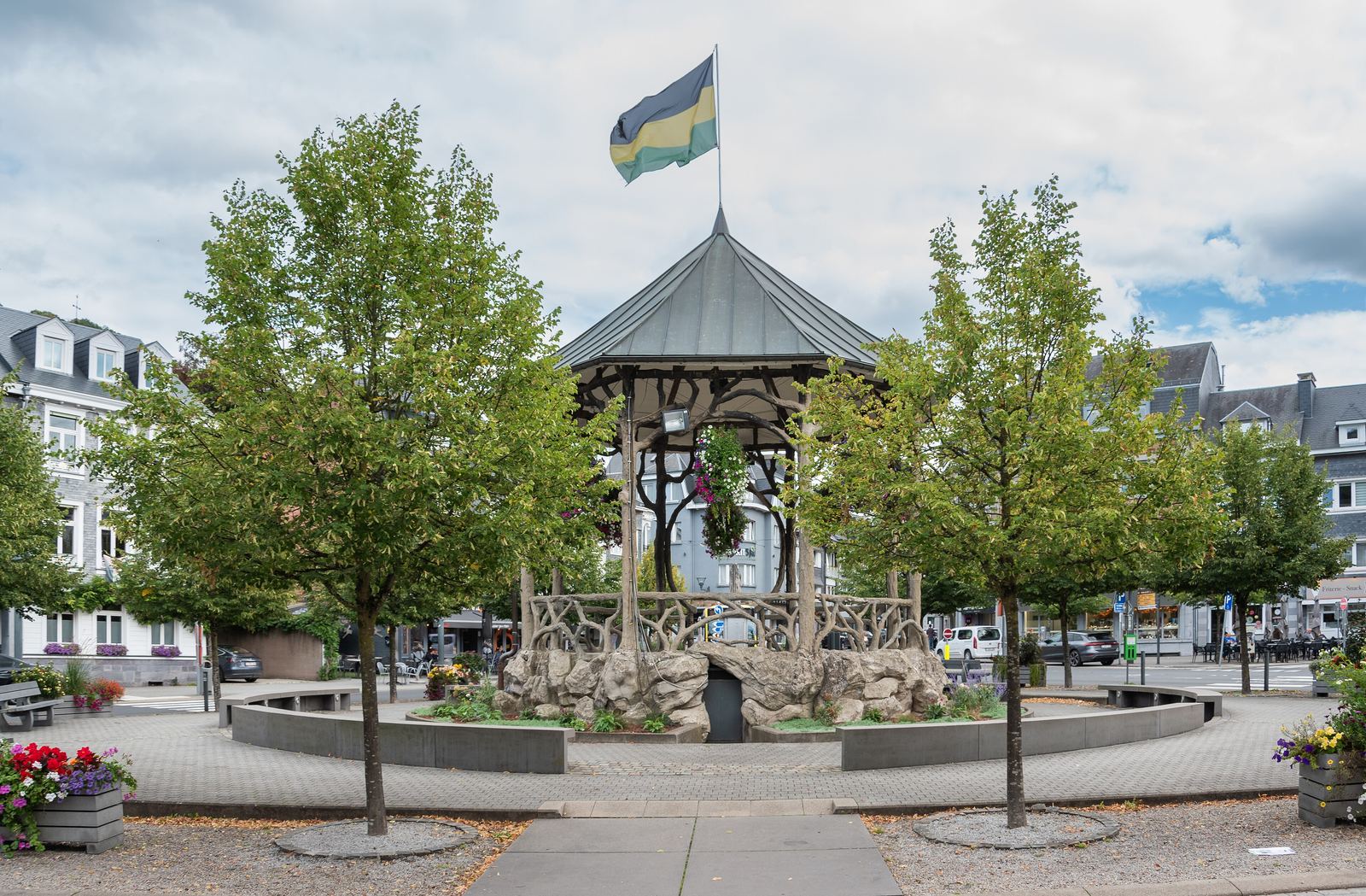 De muziekkiosk op de Place de Rome in Malmedy