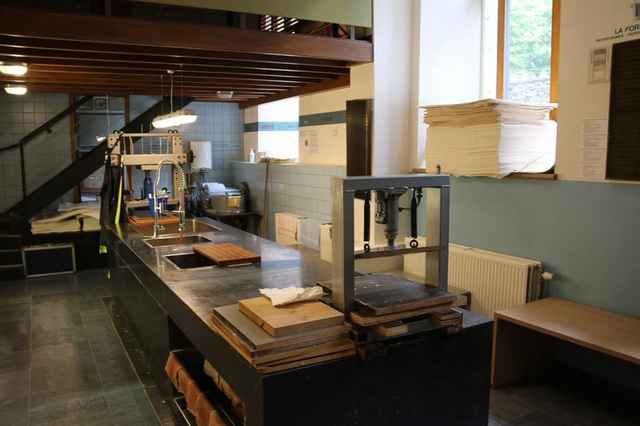 Et verksted i Malmundarium i det gamle klosteret i Malmedy
